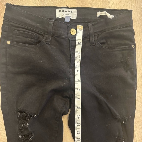 FRAME Denim Le Skinny de Jeanne Ripped Jeans black - Picture 11 of 13